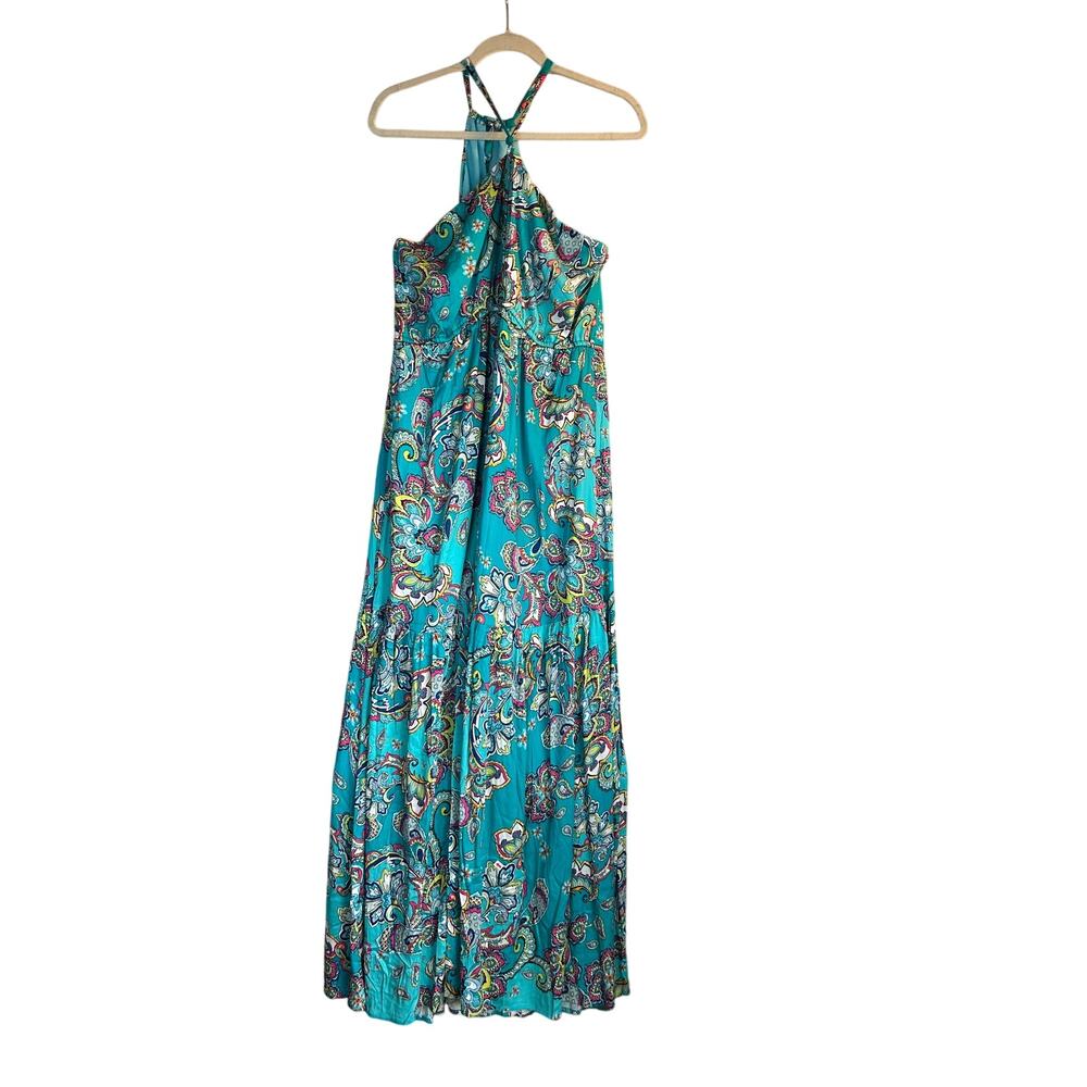 NWT Hale Bob Teal Maxi Dress, XL - Picture 3 of 5